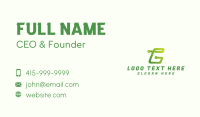 Tech Startup Letter G Business Card