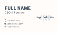 Floral Script Brand Business Card