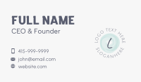 Watercolor Brush Lettermark Business Card