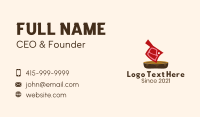 Butcher Knife Meat Business Card