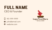 Butcher Knife Meat Business Card Design