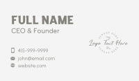 Feminine Cursive Wordmark Business Card Design