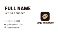 Coffee App Business Card Design