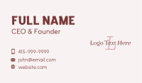 Luxury Feminine Letter  Business Card