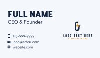 Energy Lightning Letter G Business Card