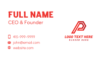 Letter P Business Card example 3