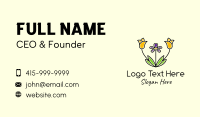 Fancy Tulip Sunflower Business Card Design