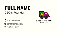 Fruit Delivery Truck Business Card Design