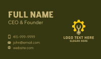 Mechanical Light Bulb  Business Card Design