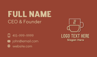 Minimalist Coffee Cups Business Card Design