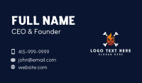 Fire Skull Crossbones Business Card