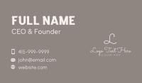 Feminine Salon Lettermark Business Card
