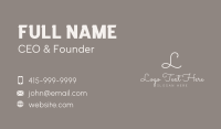 Feminine Salon Lettermark Business Card Design