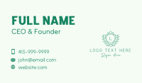Natural Crown Shield Letter Business Card Design
