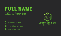 Hexagon Leaf Veins Business Card