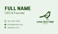 Green Sparrow Bird  Business Card