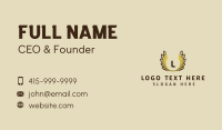 Golden Wings Letter Business Card