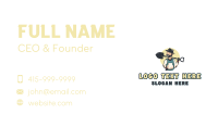 Lawn Care Gardener Man Business Card Design