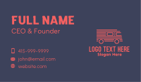 Red Truck Stripe Business Card