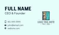 Beach Post Stamp  Business Card