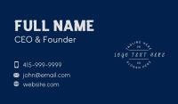 Generic Handwriting Style Wordmark Business Card