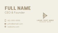 Triangle Arrow Letter E Business Card