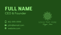 Green Vegetation Leaves Business Card Design