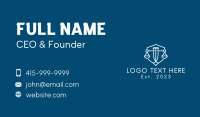 Justice Scale Shield Business Card