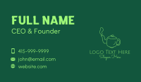 Green Teapot Tea Kettle Business Card Design