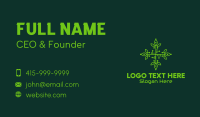 Green Leaf Circuit Board Business Card