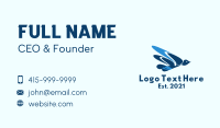 Blue Flying Dove Business Card Design