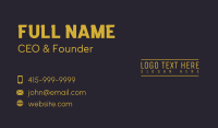 Generic Style Wordmark Business Card