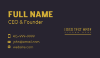 Generic Style Wordmark Business Card Design