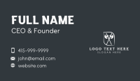 Double Battle Axe  Business Card Design