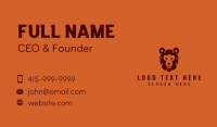 Brown Bear Mascot Business Card Design