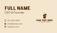 Hot Coffee Cup Tower  Business Card