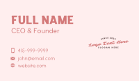 Craft Business Wordmark Business Card Design