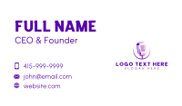 Podcast Radio Mic Broadcast  Business Card