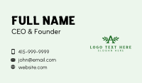 Gardening Leaf Letter A Business Card