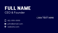 Tech Futuristic Wordmark Business Card