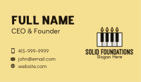 Candle Piano Keys  Business Card