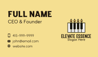 Candle Piano Keys  Business Card