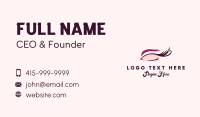 Aesthetic Woman Eyelash Business Card Design