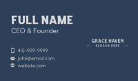 Business Branding Wordmark Business Card