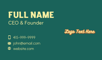 Cute Retro Wordmark Business Card