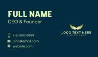 Gold Flying Wings Business Card Design