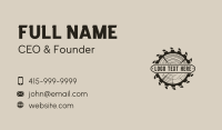 Lumber Saw Blade Carpentry Business Card