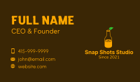 Orange Juice Bottle Business Card