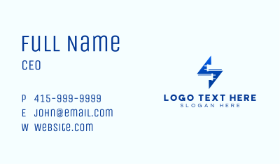 Electrician Plug Voltage Business Card Image Preview