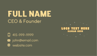 Quirky Star Sparkle Business Card